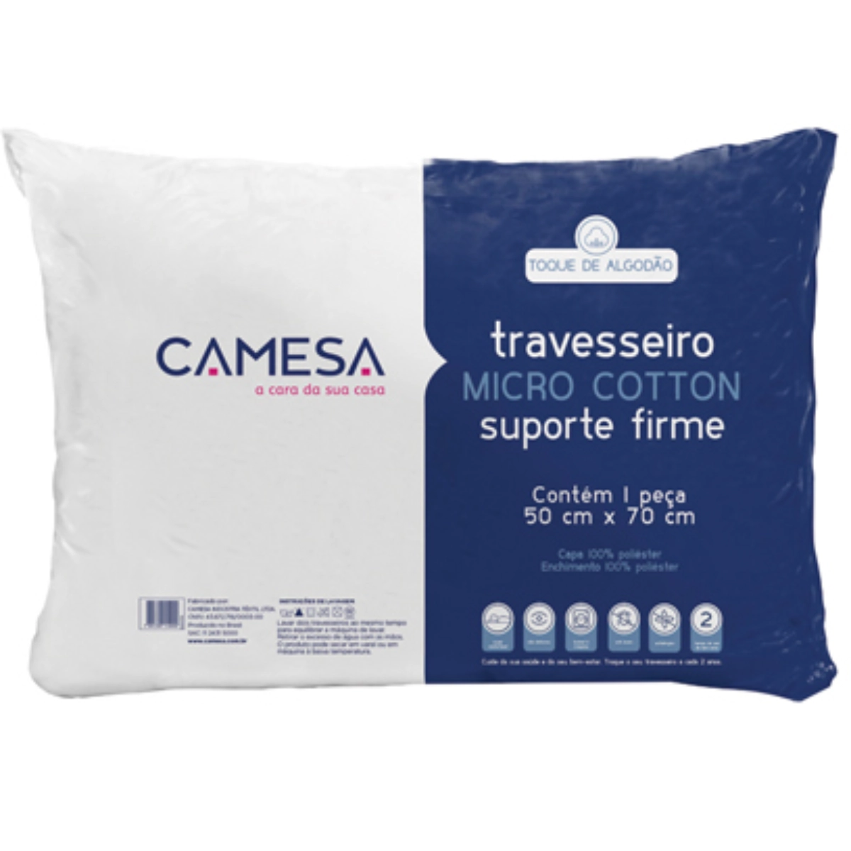 Travesseiro Cotton Suporte Firme