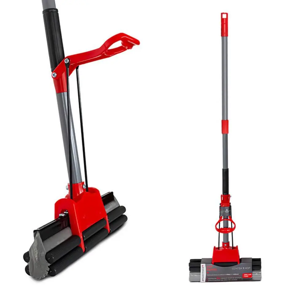 Rodo Mágico Mop Esponja Vermelho E Cinza - Powermaid
