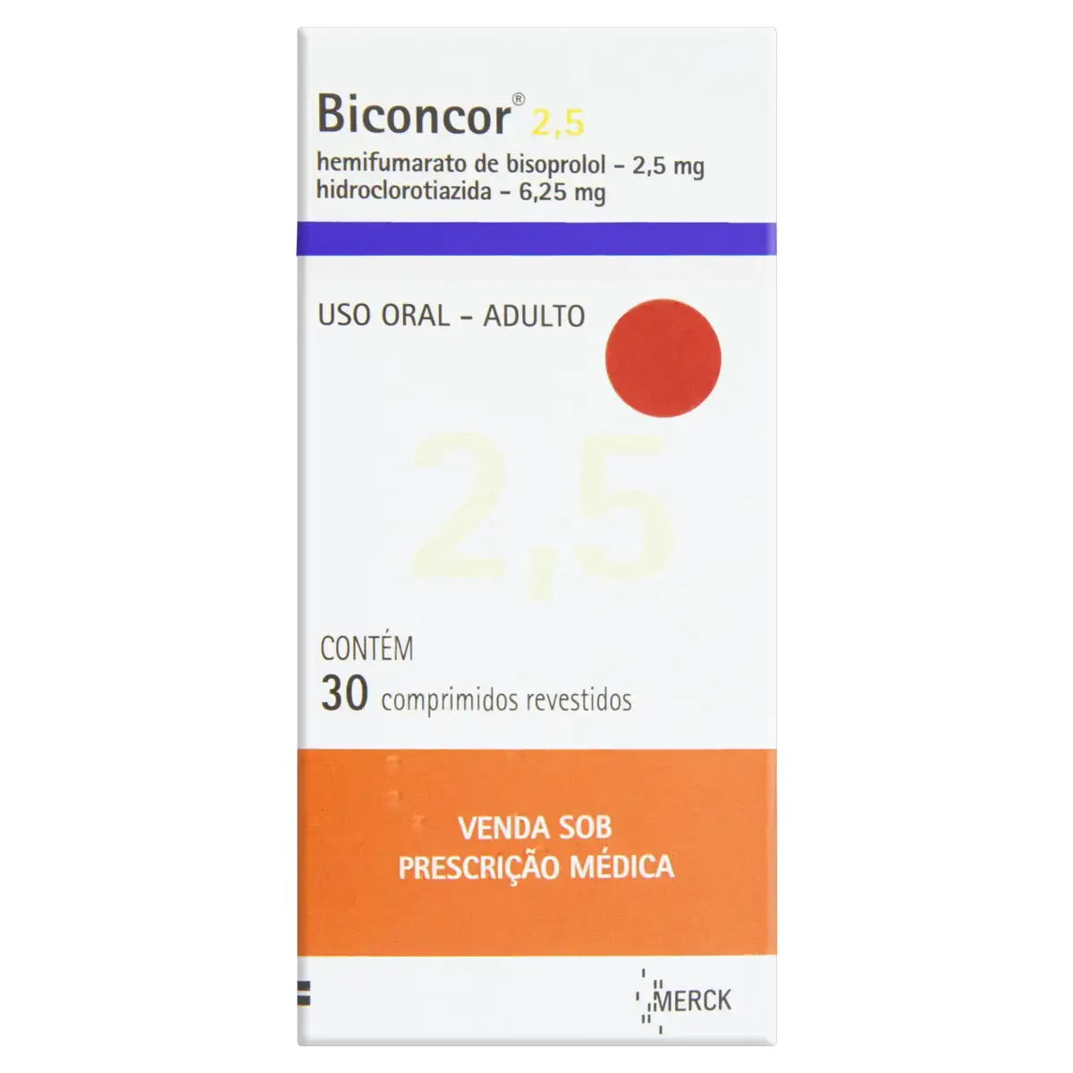 Biconcor Merck Caixa 30 Comprimidos Revestidos