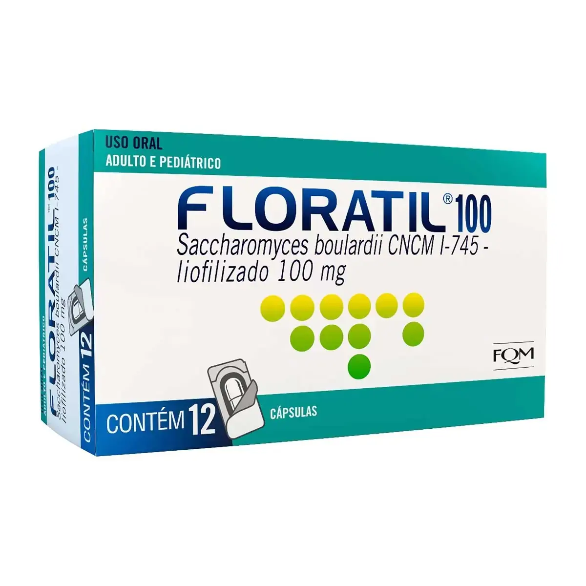 Floratil 100mg Merck Caixa 12 Cápsulas