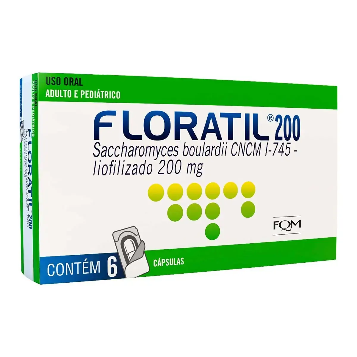Floratil 200mg Merck Caixa 6 Cápsulas