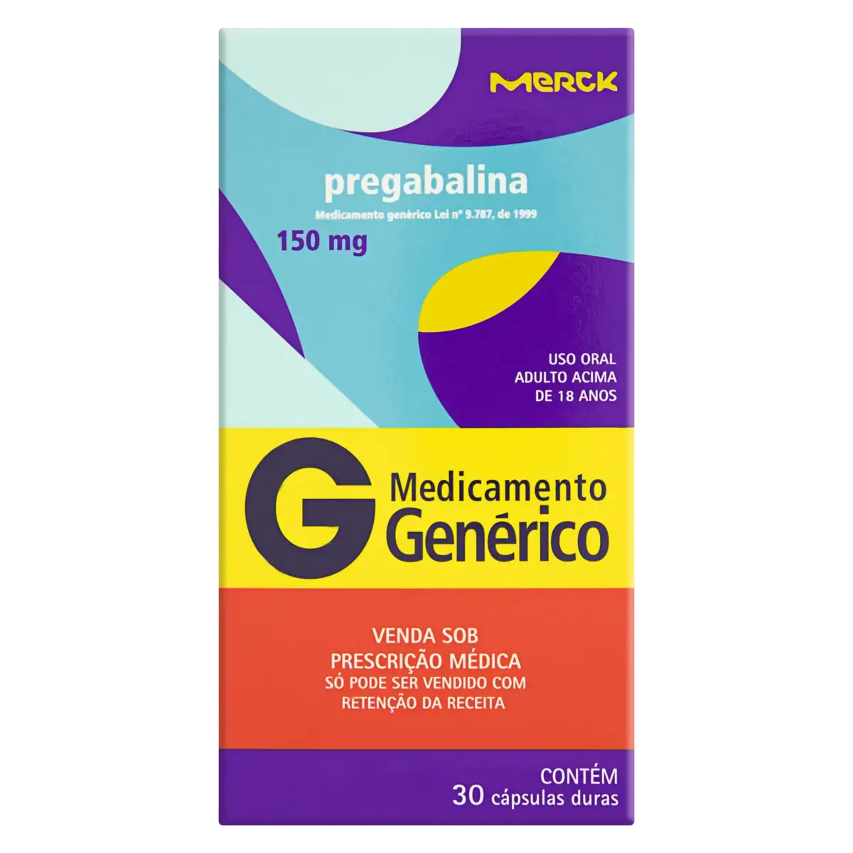 Pregabalina 150mg Merck Caixa 30 Cápsulas