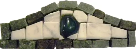 Cabeçalho De Número Em Mosaico - 7x20cm