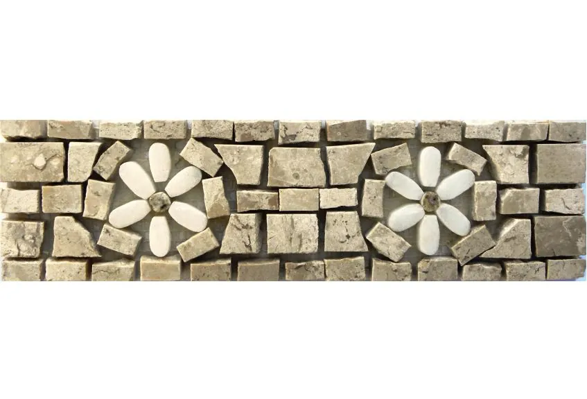 Faixa Em Mosaico Fiori Di Campo - 10x30cm