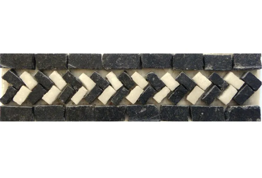 Faixa Em Mosaico Spina Di Pesce - 8x30cm