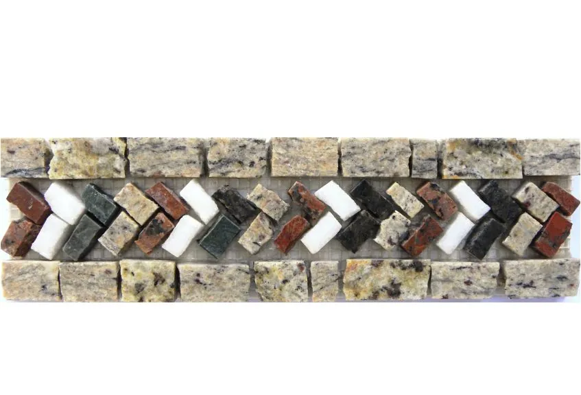 Faixa Em Mosaico Spina Di Pesce Colore - 8x30cm