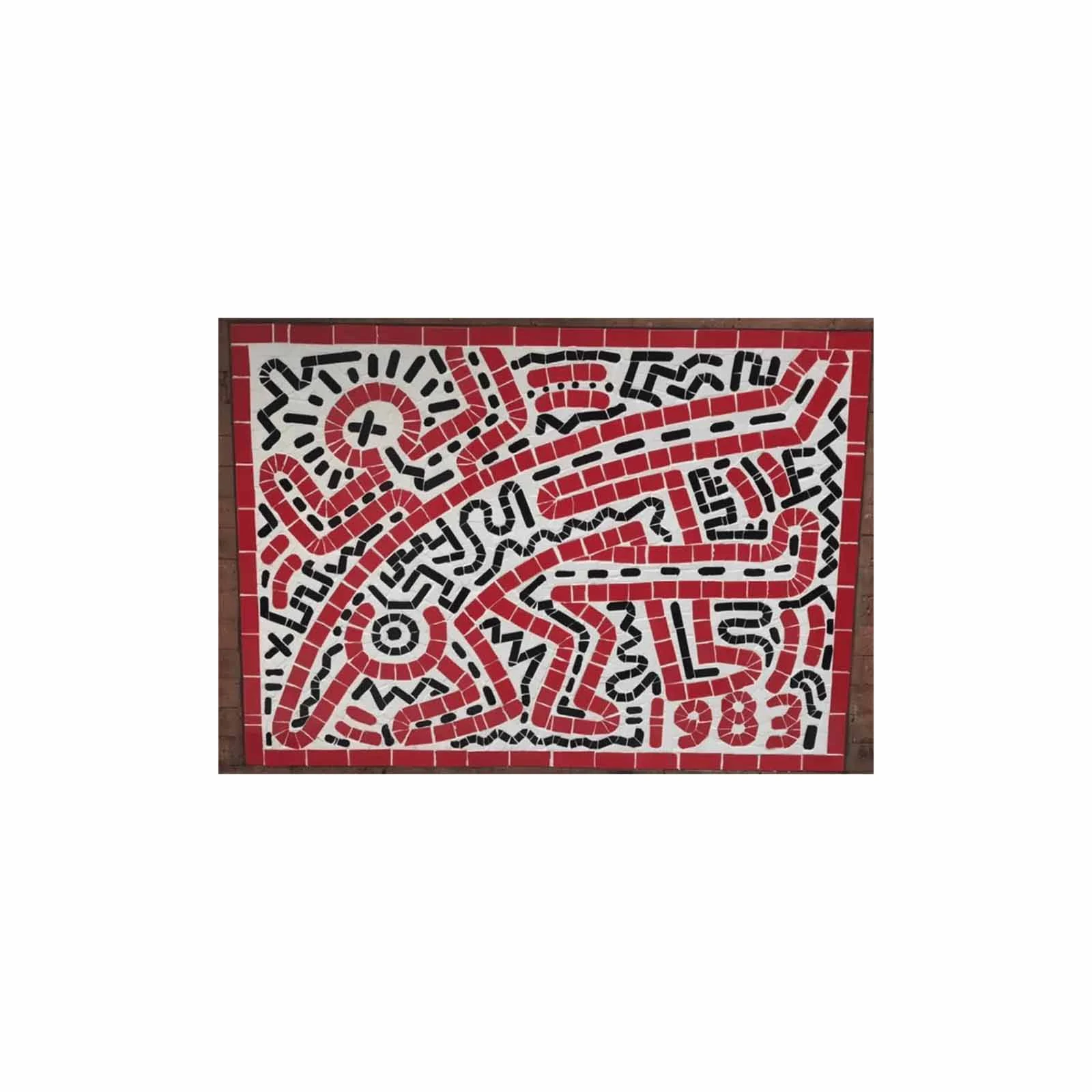 Painel De Keith Haring Painel Em Mosaico