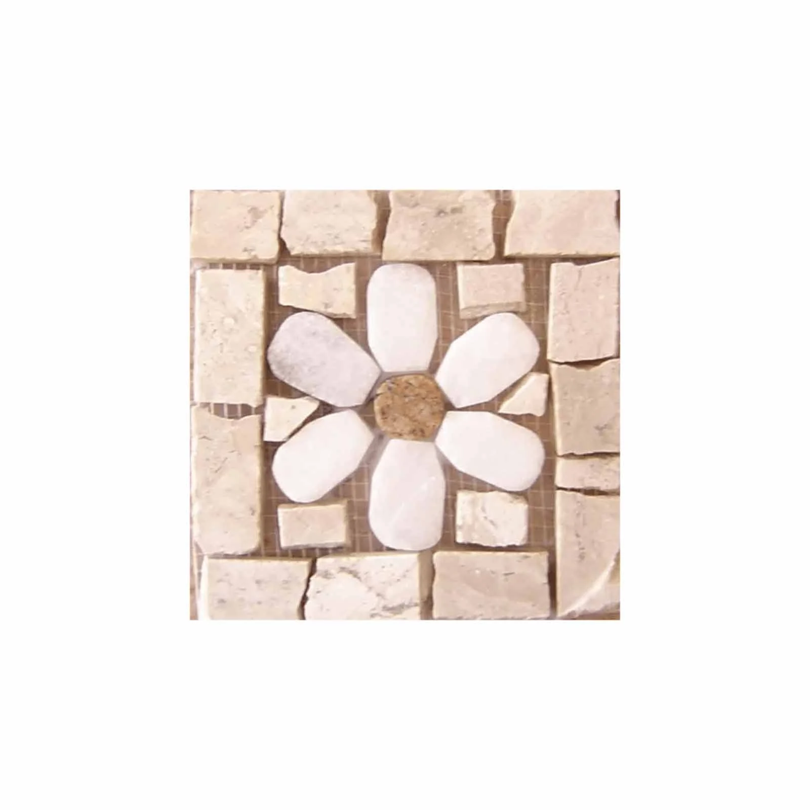 Tozetto Mosaico Fiore Bianco - 13x13cm