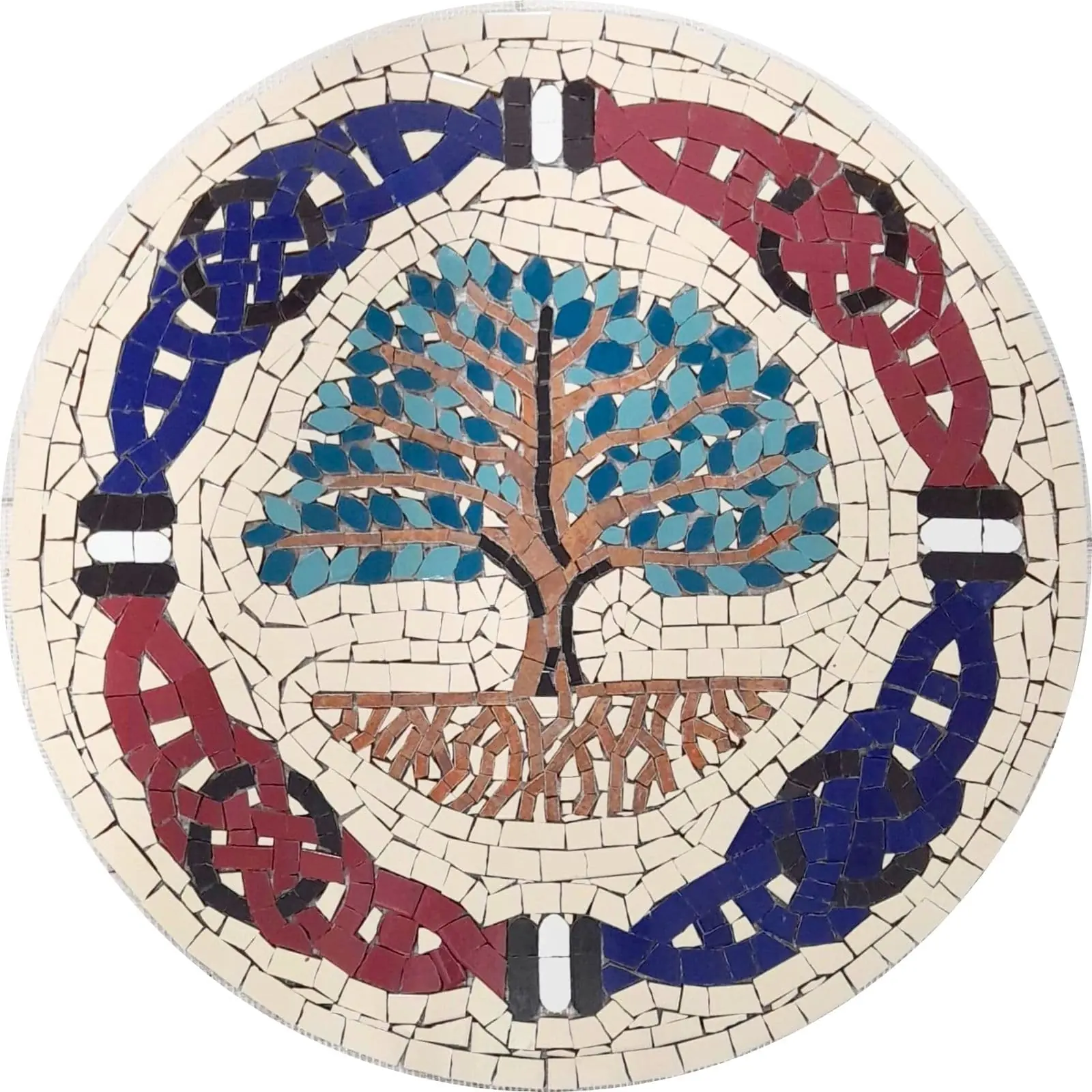 Mosaico Árvore Da Vida E Do Conhecimento Celta I Cerâmica - 80cm
