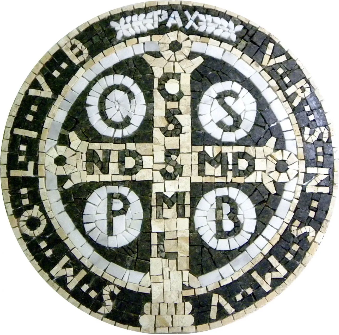 Mosaico Religioso Cruz De São Bento I - 130cm