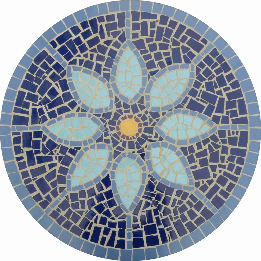 Mandala Mosaico Floral Mandala Doce Lar - 90cm