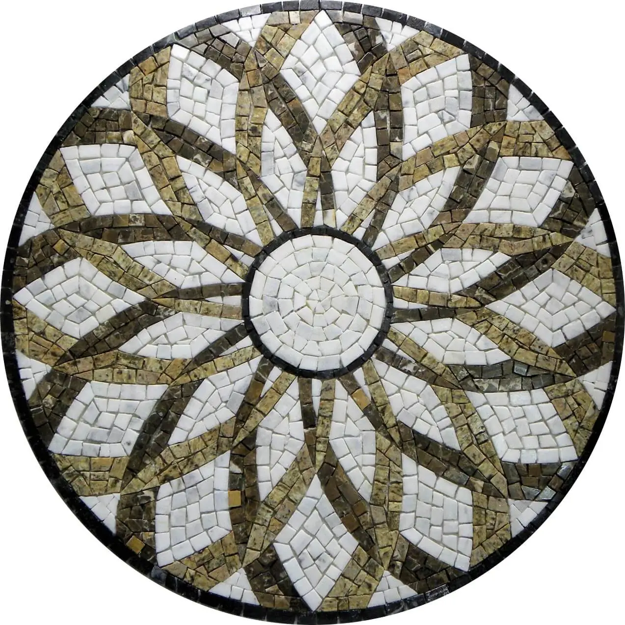 Piso Em Mosaico Romano Vortice - 100cm