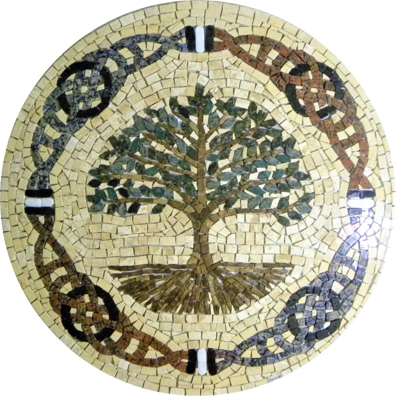 Mosaico Árvore Da Vida E Do Conhecimento Celta Ii - 100cm