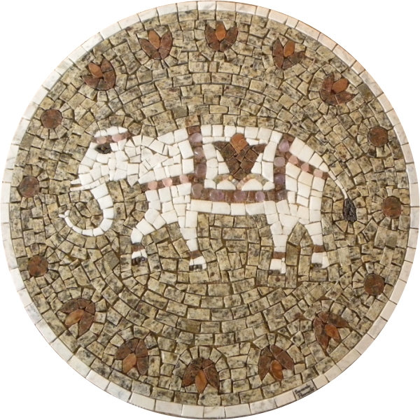 Mosaico Religioso Elefante Indiano - 100cm