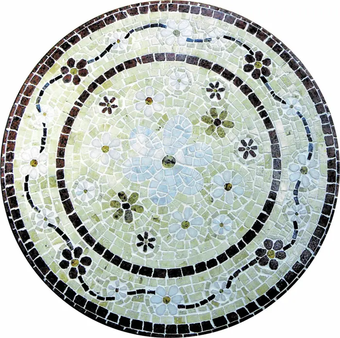 Mandala Mosaico  Floral Doppio Festoni - 130cm