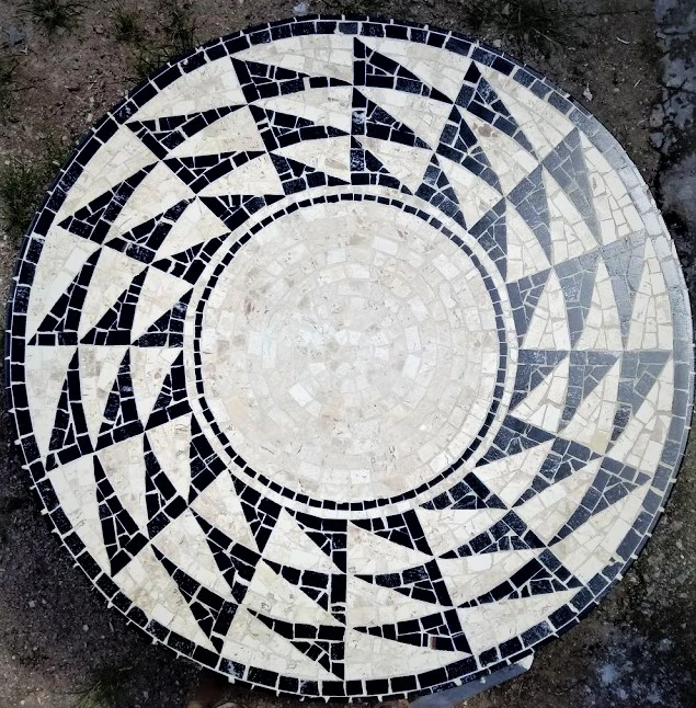 Piso Em Mosaico Romano Praça Da Prefeitura De Lisboa - 120cm