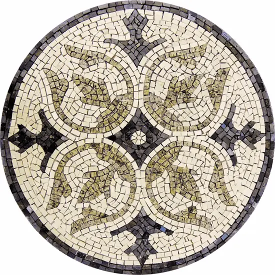 Piso Em Mosaico Romano Quatro Louros - 80cm