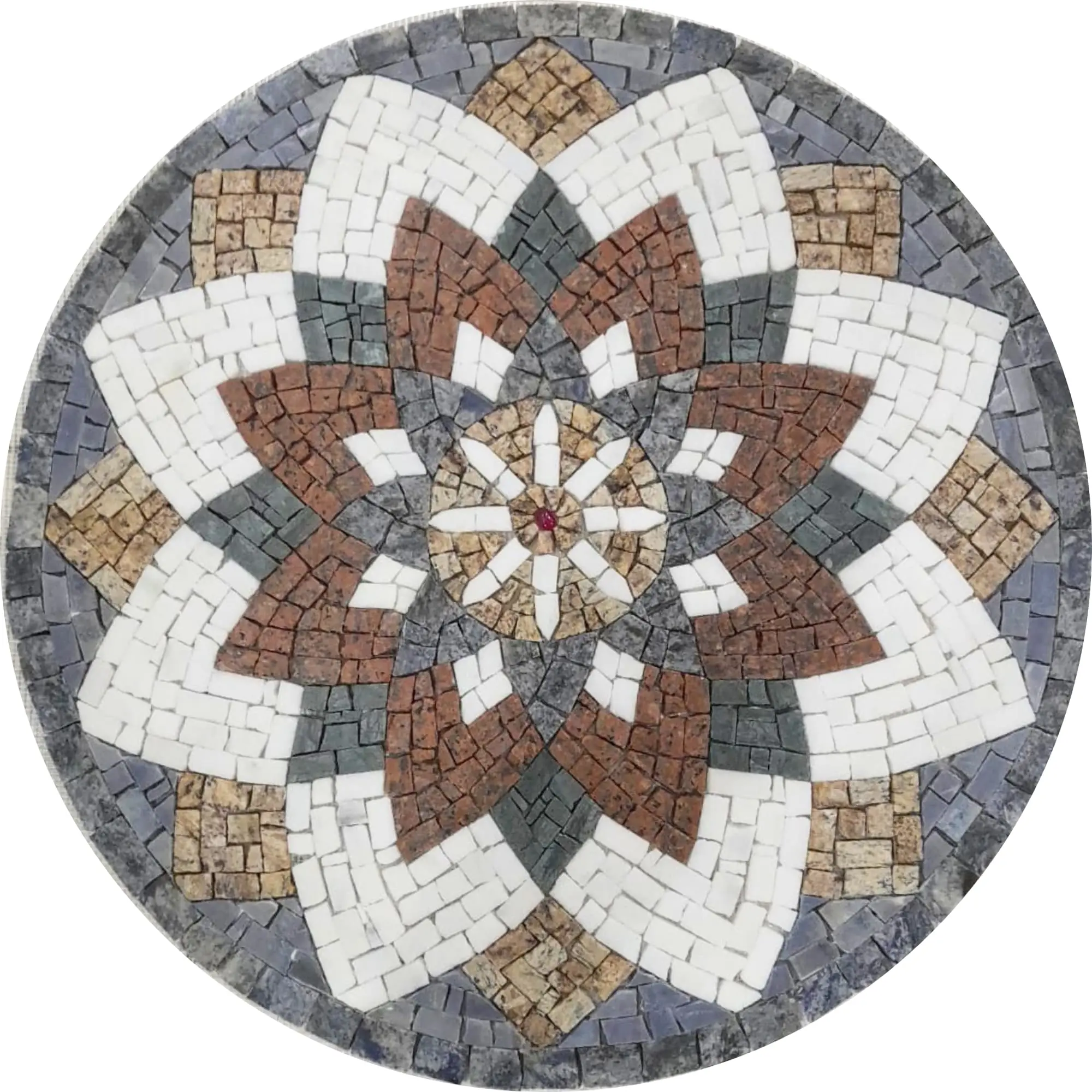 Mandala Indiana Piso Mosaico Árabe - 150cm