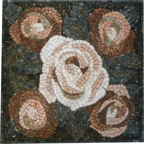 Mandala Mosaico Floral Rosas Ii - 100cm