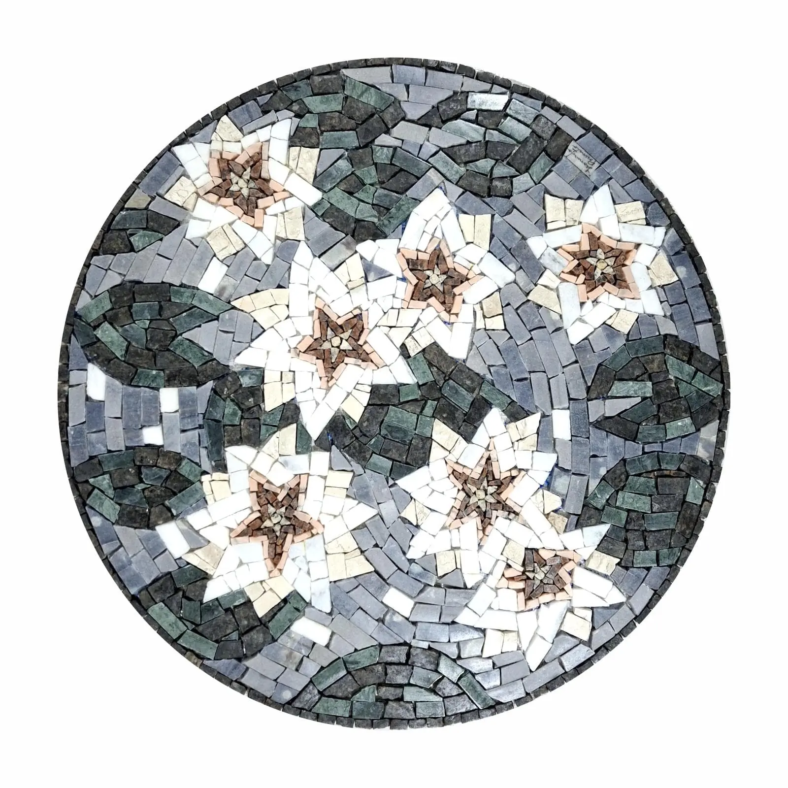 Mandala Mosaico Floral Nenúfares De Monet I - 120cm