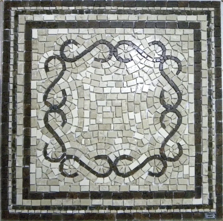 Piso Em Mosaico Romano Volute In Quadrato - 150cm