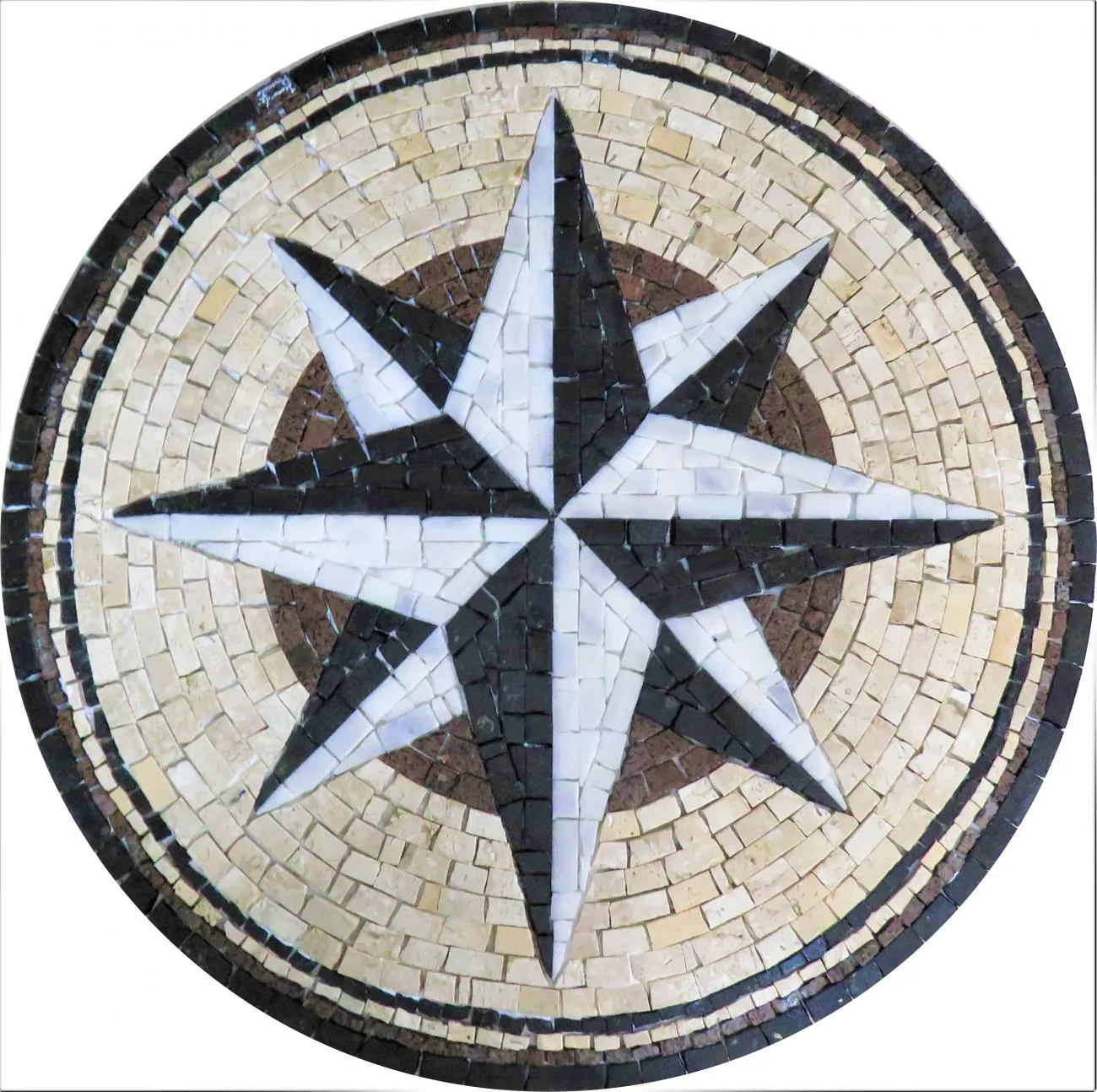Rosa Dos Ventos Em Mosaico Rosa Dei Venti - 80cm