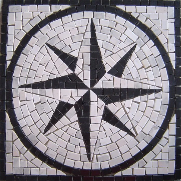Rosa Dos Ventos Em Mosaico Rosone Fiorentino - 60cm