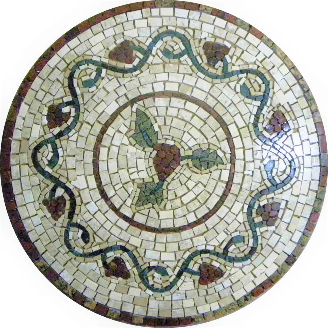 Mandala Mosaico Floral Rosone Bacco - 100cm