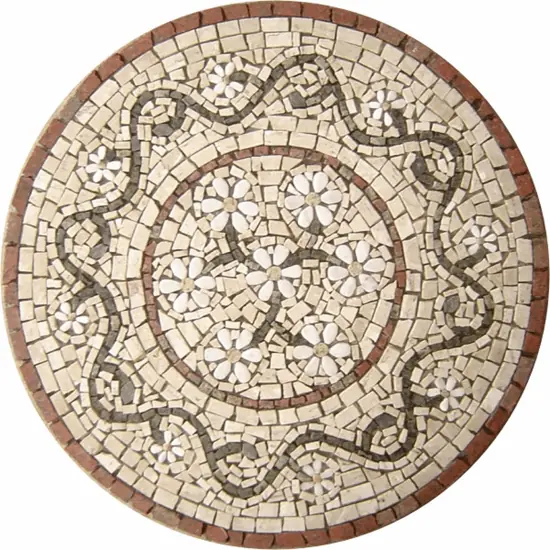 Mandala Mosaico Floral Rosone Fiorellini Veronesi I - 90cm