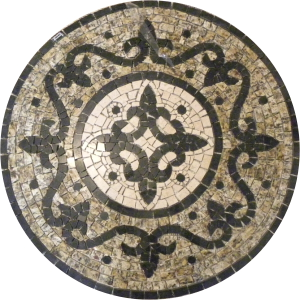 Piso Em Mosaico Romano Pedras Lis Iii - 120cm