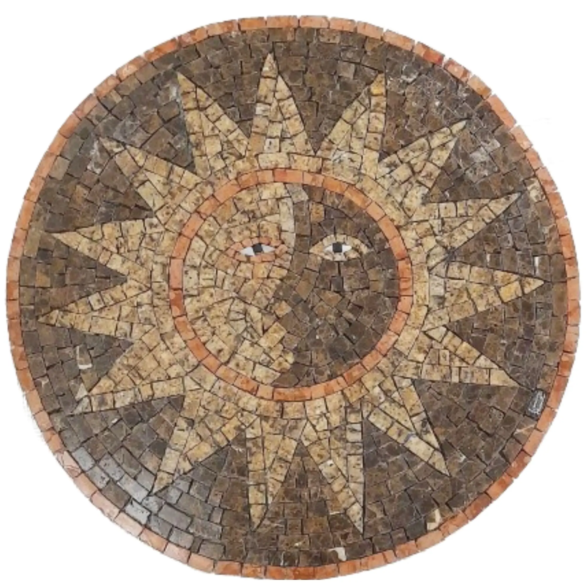Rosone Mosaico Contemporâneo Sol E Lua - 120cm