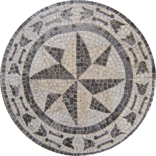 Rosa Dos Ventos Em Mosaico Roma I - 90cm