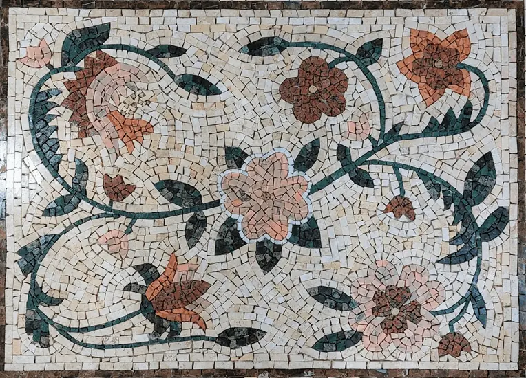 Mandala Mosaico Floral Fantasia - 90x130cm