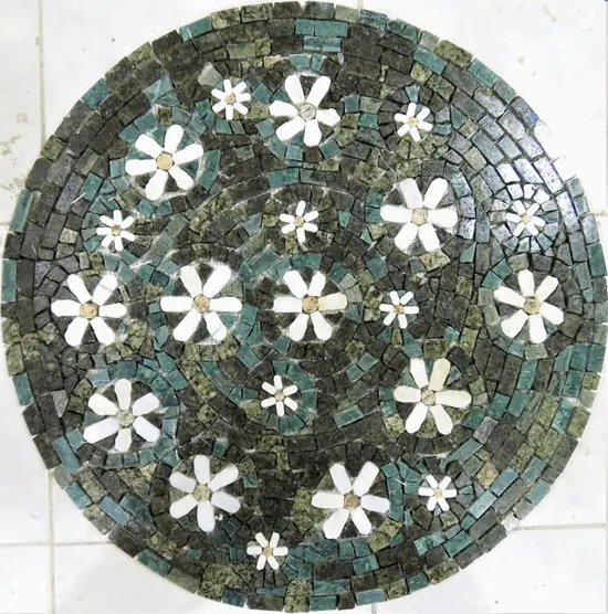 Mandala Mosaico Floral Vegetação Florida - 90cm