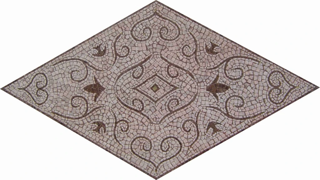 Piso Em Mosaico Romano Losango Romano - 80x160cm