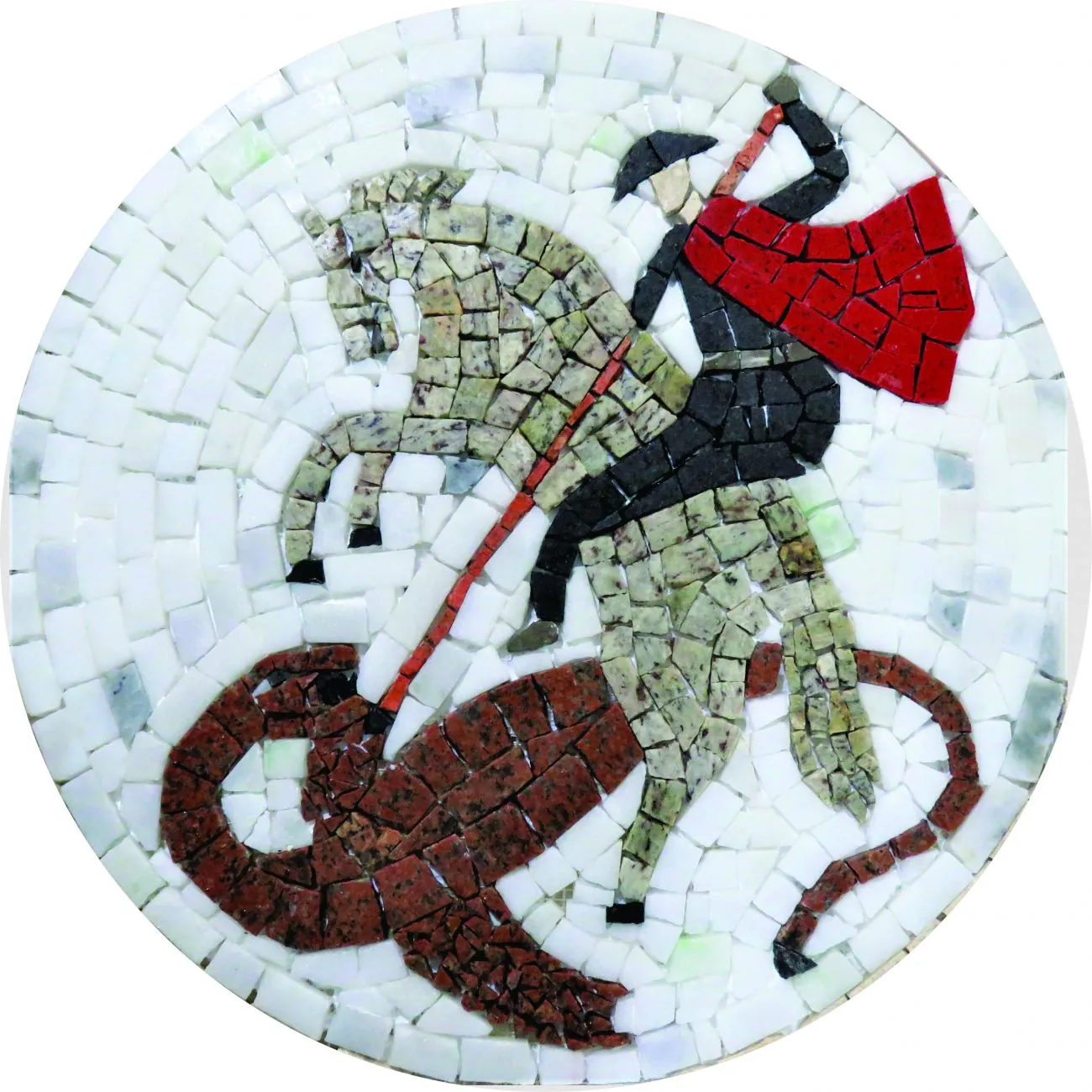 Mandala De Parede Simbolo São Jorge Mosaico - 100cm