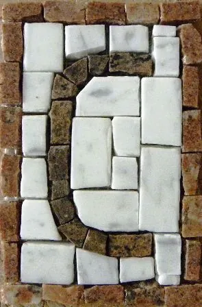 Letra Em Mosaico I - 10x15cm - 10x15cm