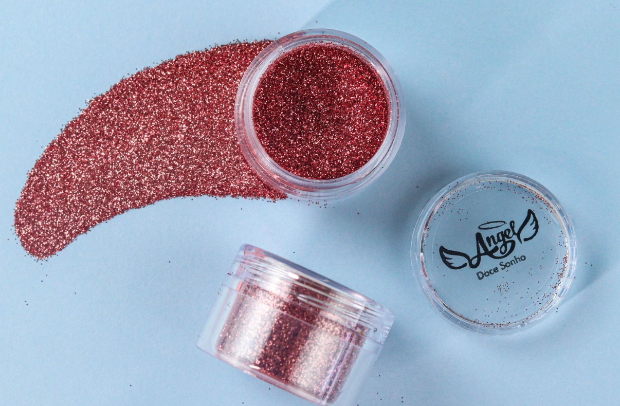 Glitter Para Decoração Rosê Gold Angel 8g
