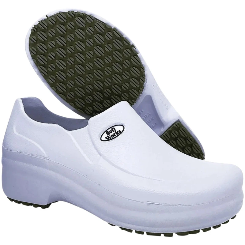 Sapato Softworks Bb65 Antiderrapante Cozinha Hospital Enfermagem Ca31898 44 Branco
