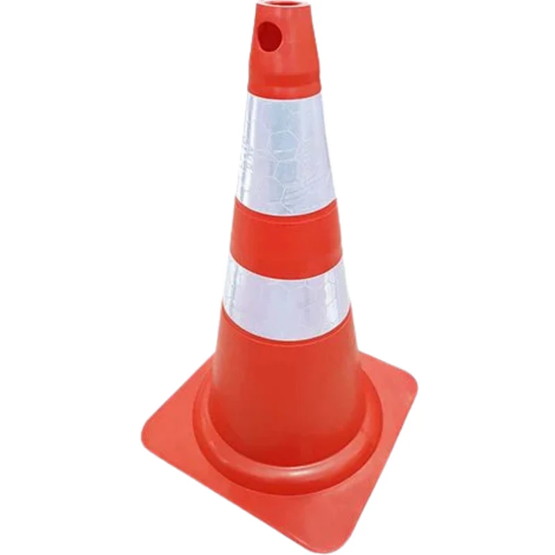 Cone Flexível Laranja 50cm Refletivo Sinalização Plastcor