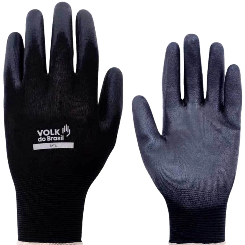 Luva Segurança Proteçao Tatil Black Volk Epi Ca 30916 Preto M