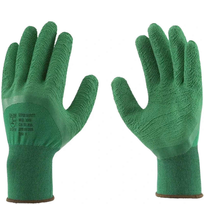 Luva Segurança Sn 1009 Látex Corrugado Verde Super Safety Profissional Antiderrapante Ca 31895 T10 Verde