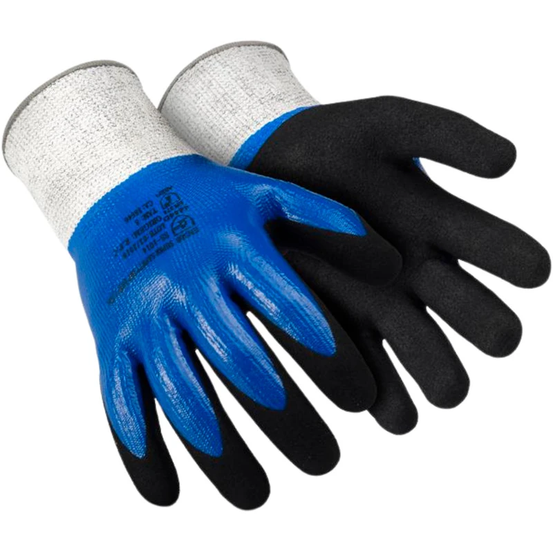 Luva Segurança 1014 Reforçada Super Safety Epi Ca 38646 T7 Cinza Azul E Preto