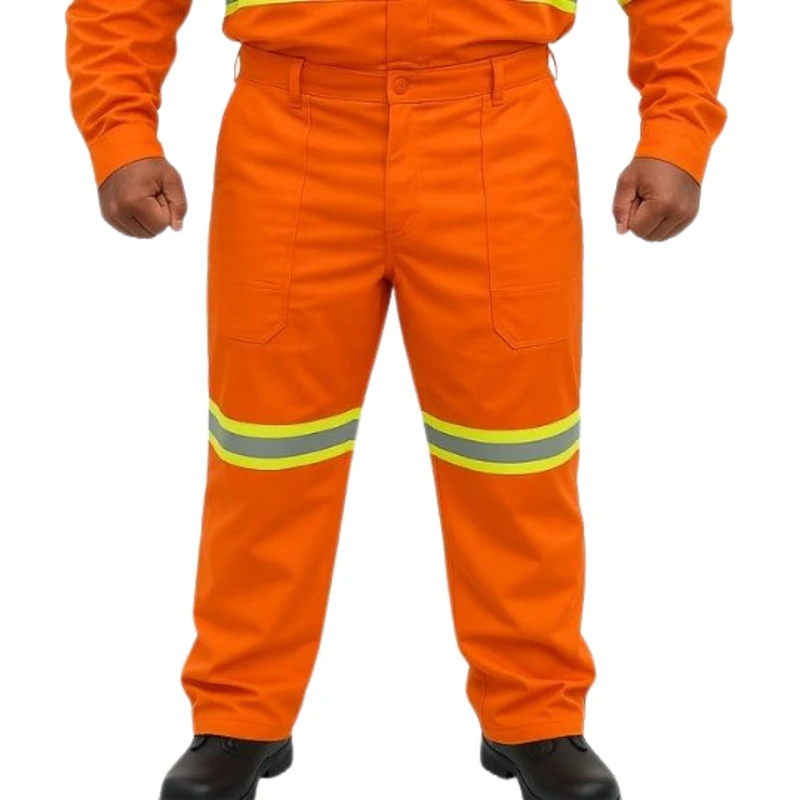 Uniforme Eletricista Calça Nr10 Metade Elástico Faixa Refletiva Sitel Neon Laranja 42 Laranja