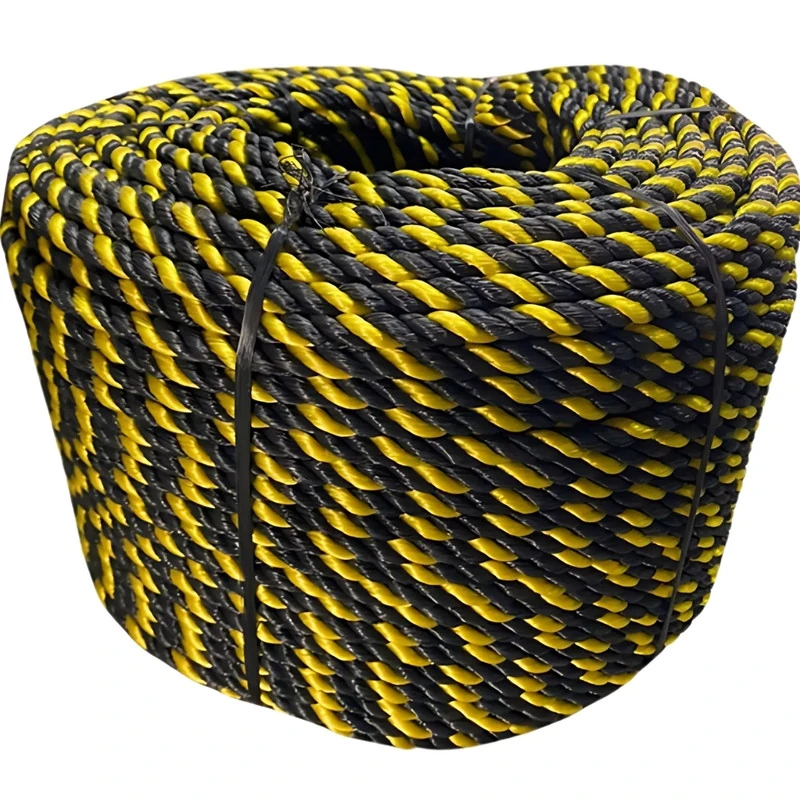 Corda Polietileno Torcida 12mm Amarelo/preto Sinalização 100m Plasmodia