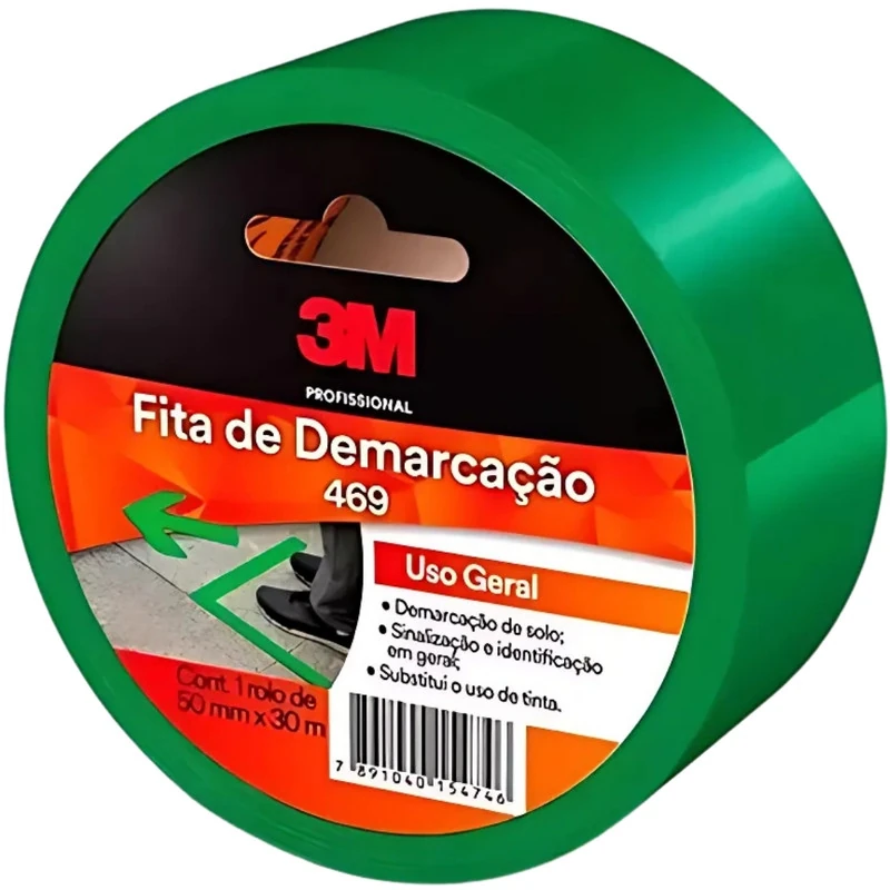 Fita De Demarcação Resistente Solo 3m Verde 50mm X 30m