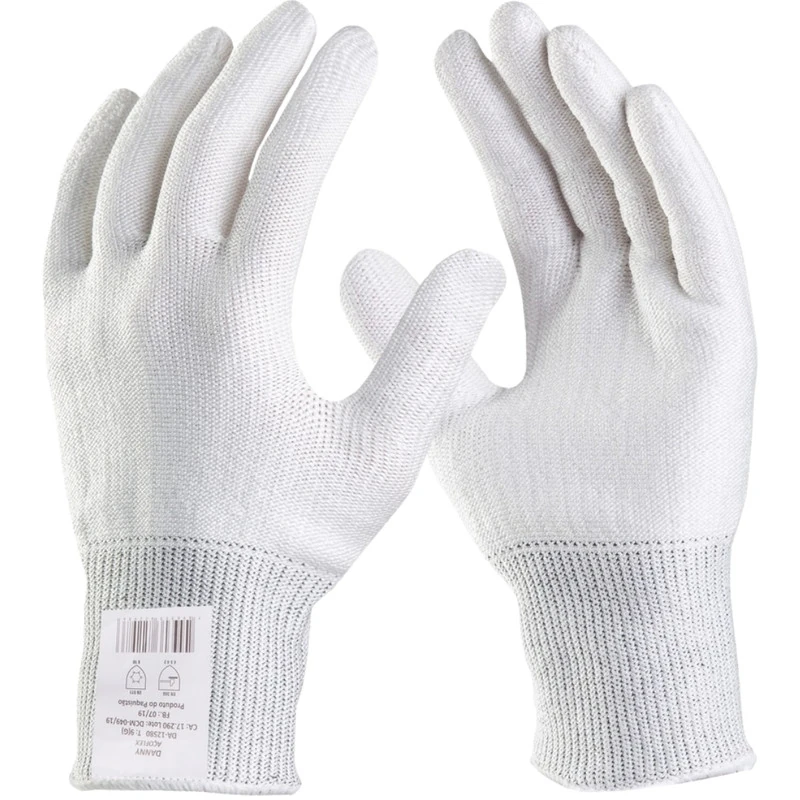 Luva Segurança Açoflex Proteção Anti Corte Branca Danny Ca 47320 Xg Branca