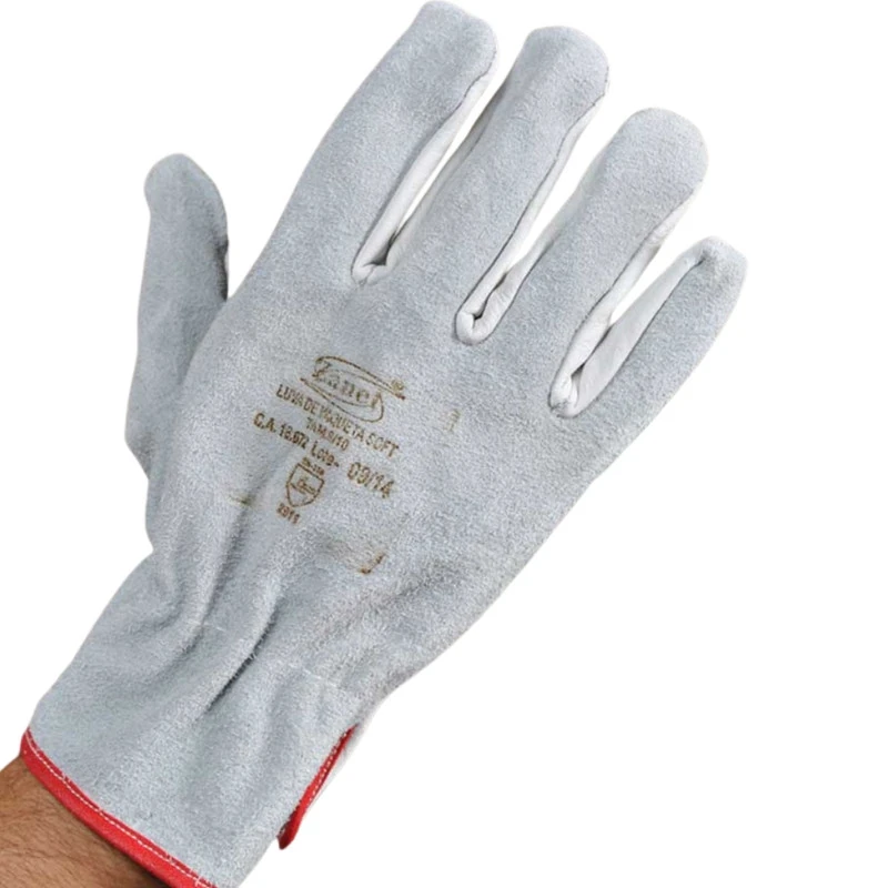 Luva Segurança Vaqueta/raspa Mista Petroleira Punho 7cm Proteção Epi Tam 9/10 Zanel Ca 16072