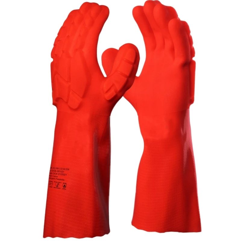 Luva Proteção Reforçada Extreme Chem Da 43100 Danny Ca 44556 T9 Vermelho