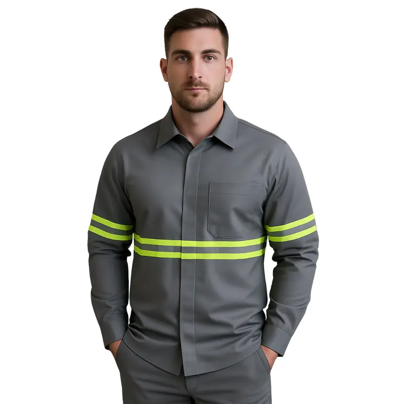 Camisa Proifssional Proteção Antiácido Repelentes Agentes Químicos Cinza Pp Cinza
